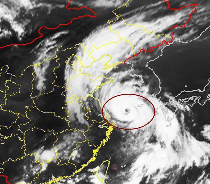 辽宁台风巴威路径实时发布系统卫星云图 8号台风最新云图发展实况
