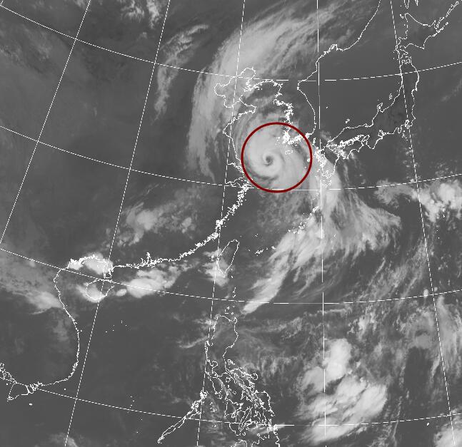 辽宁台风巴威路径实时发布系统卫星云图 8号台风最新云图发展实况