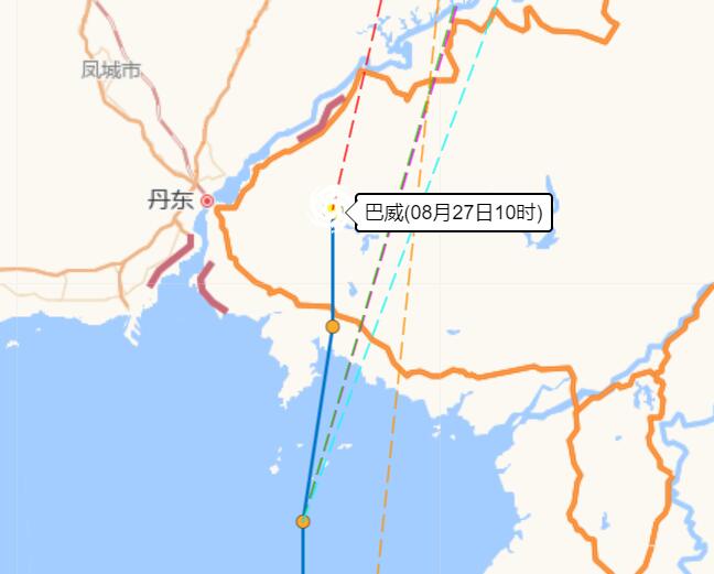 今早台风巴威登陆朝鲜影响中国东北 辽宁强风暴雨持续中