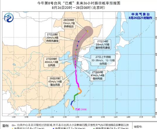 巴威登陆倒计时发布首个台风红色预警 “一手”巴威成1949年来东北最强台风