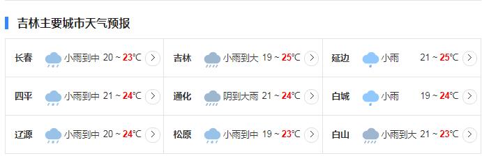 受台风影响吉林大部分地区都大到暴雨 瞬间最大风力达8至10级