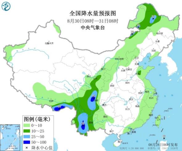 “巴威”停编东北三省仍有强降雨 南方高温缓解大部30℃出头