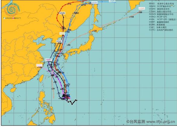 近期台风预报第9号台风路径图 9号美莎克台风路径实时发布系统最新