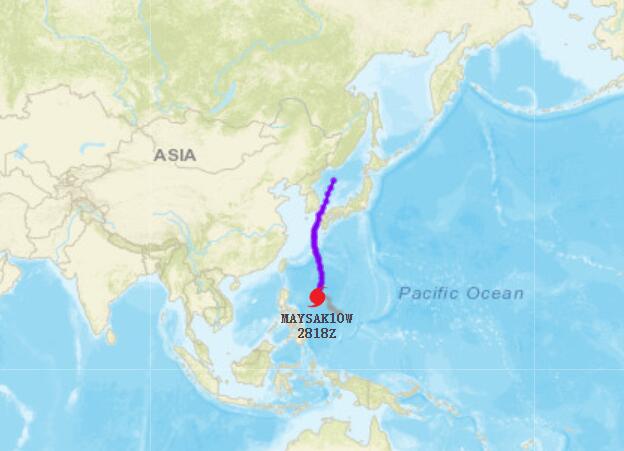 9号台风温州台风网台风路径图 “美莎克”路径实时发布系统最新路径趋势