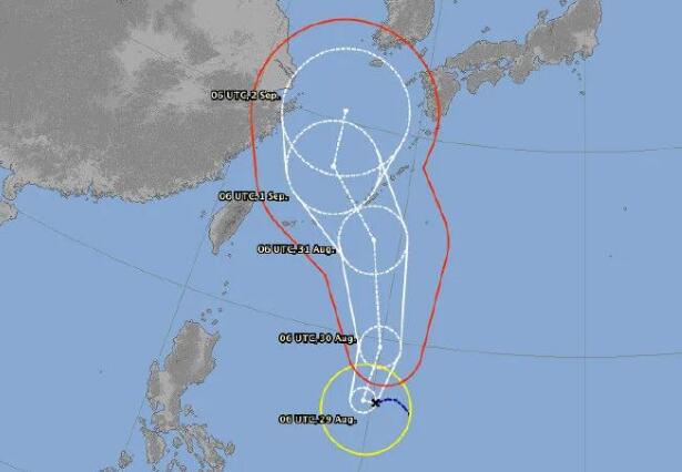 9号台风路径实时发布系统2020 台风美莎克风力已增强至9级