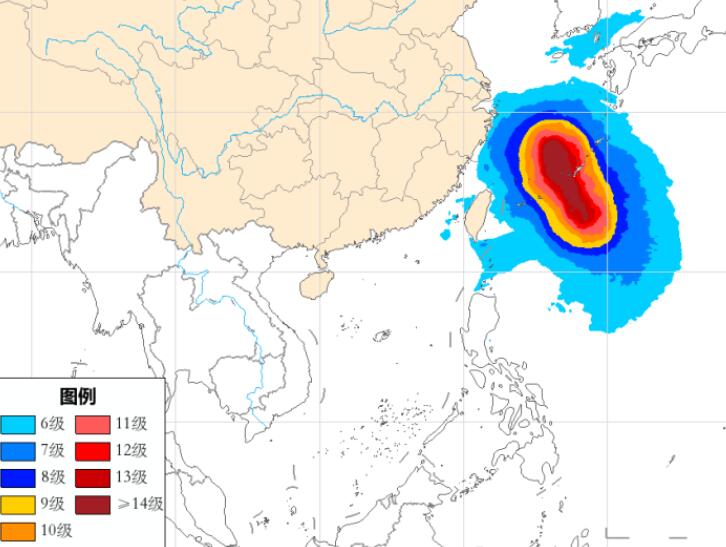 9号台风路径未来路径趋势图 预计“美莎克”9月1日进入东海南部