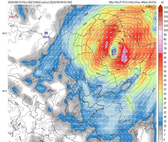 2020年9月双台风最新消息路径图 9号北上更大台风10号海神要争风王宝座