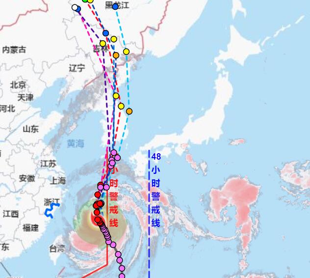 台风美莎克最新路径实时发布系统 九号台风最新路径实时路线图今天 