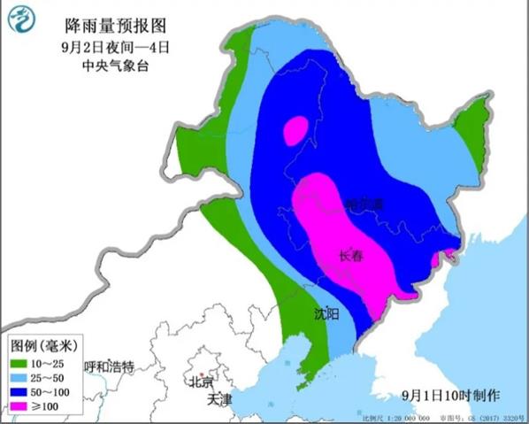 哈尔滨台风实时最新消息今天 台风“美莎克”将在9月3日前后给哈尔滨带来强风暴雨天气