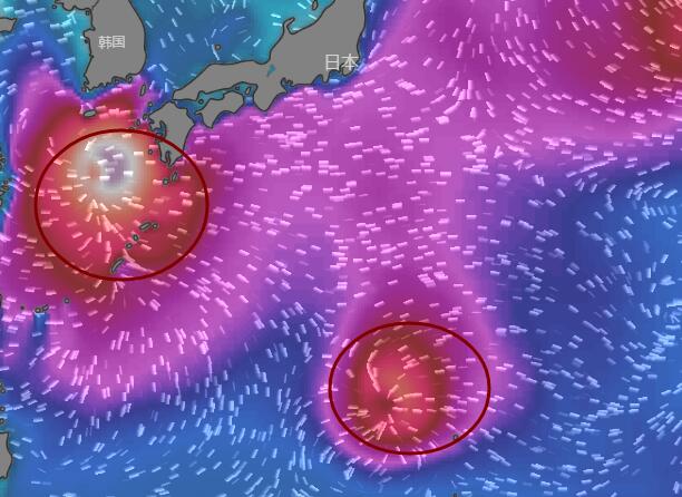 中元节9号与10号双台风路径图 “美莎克”“海神”有着共同目标