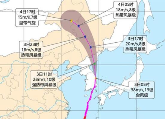 吉林台风最新消息今天 美莎克即将登陆中小学校停课一天