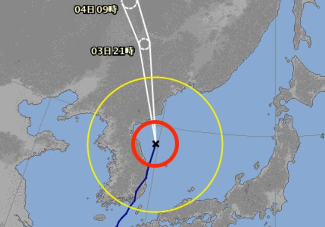 9号吉林台风路径实时系统趋势图 台风美莎克将移入吉林最新路径图