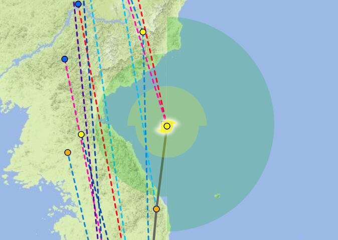 9号吉林台风路径实时系统趋势图 台风美莎克将移入吉林最新路径图