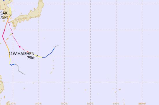 2020十号台风路径实时发布系统路径图 台风海神最新路径走势
