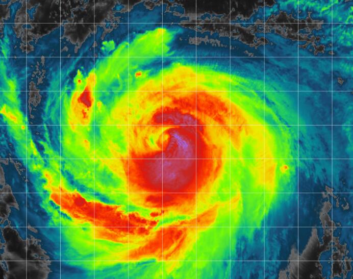 10号台风路径实时发布系统云图今天 10号台风海神卫星云图变化情况