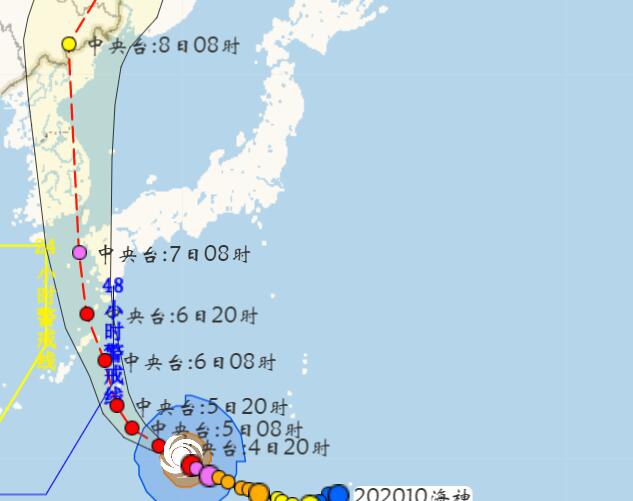 10号台风最新路径实时路线图 “海神”最后又要去我国东北了