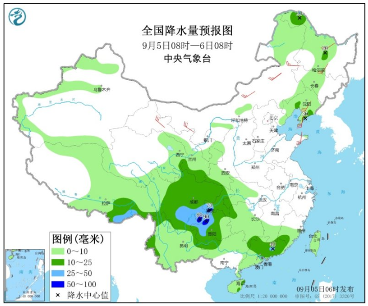 四川贵州湖南等地有强降雨 台风海神影响我国东北地区