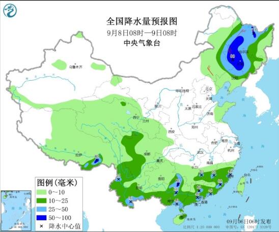 今日西南华南等地将有强降雨 台风“海神”未来三天将登陆东北地区