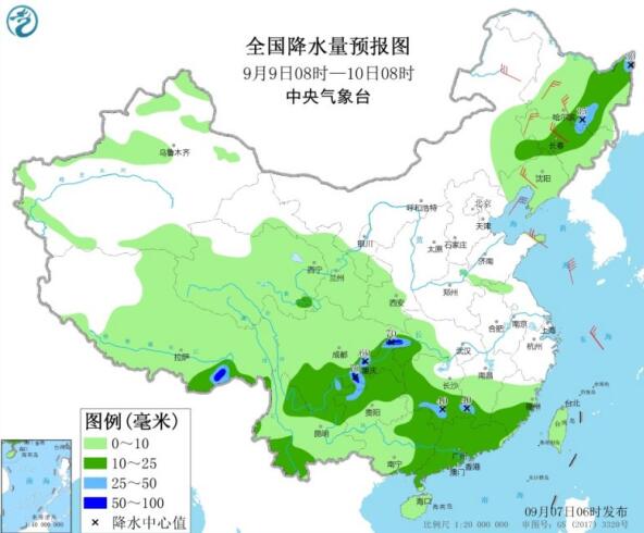 台风海神即将进入吉林带来大暴雨 冷空气来袭北方降温明显