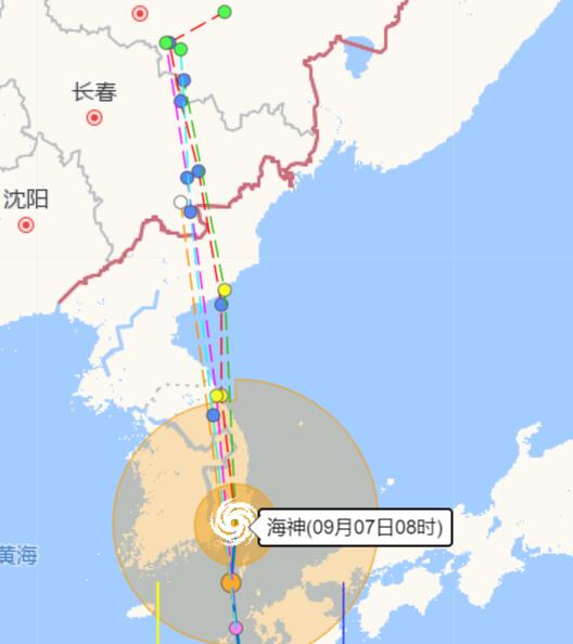 今日白露10号台风海神将袭东北 预计8日凌晨进入我国吉林境内