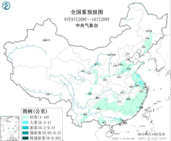 2020全国雾霾预报：华北江淮等地辐射强臭氧污染等级较高