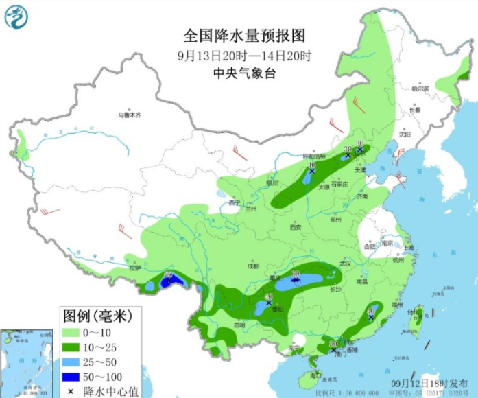 云南东部四川有多降水 华北内蒙古地区将出现暴雨天气