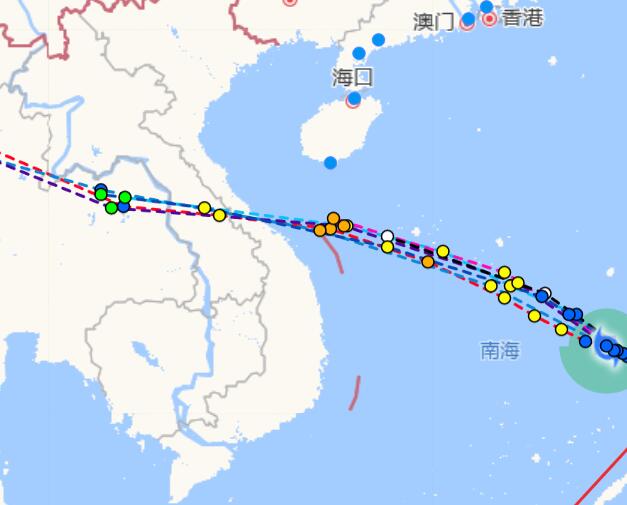 第11号台风路径实时发布系统趋势图 台风”红霞“最新路径图消息情况