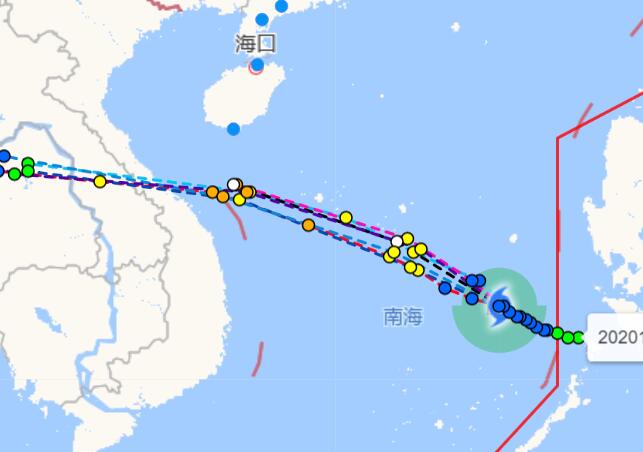 11号台风最新路径图位置 距离西沙永兴岛东南方约660公里