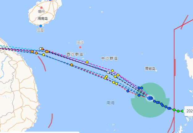 11号台风实时最新消息今天 台风“红霞”进入南海后风力将达到10级