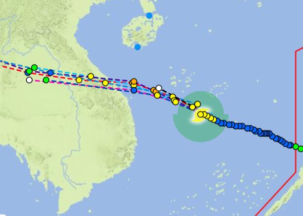 第11号台风红霞最新路径发展图 十一号台风路径实时发布系统位置图