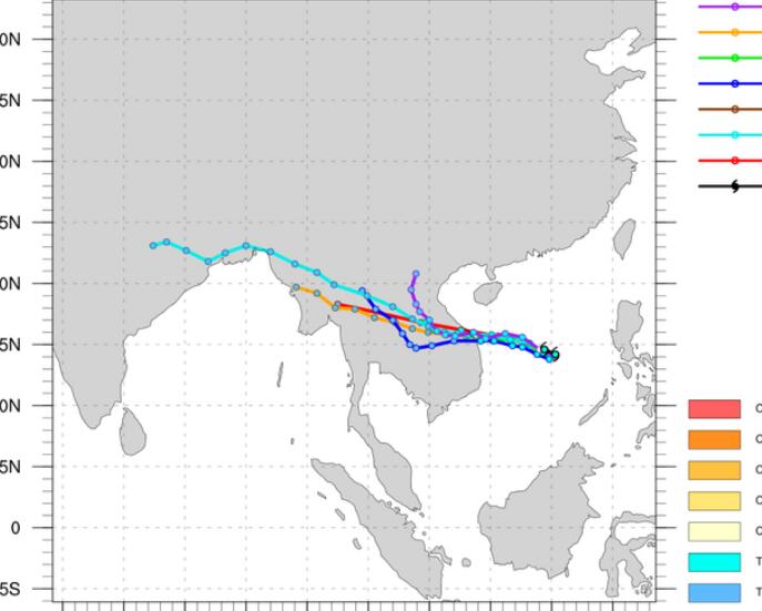 第11号台风红霞最新路径发展图 十一号台风路径实时发布系统位置图