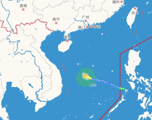 第11号台风红霞最新路径发展图 十一号台风路径实时发布系统位置图