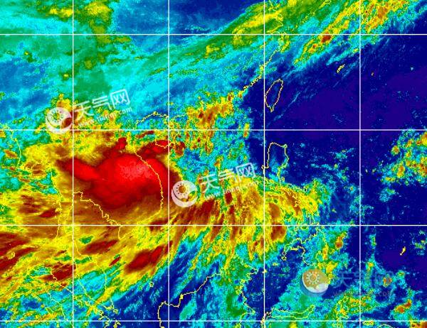 2020十一号台风最新路径实时发布系统台风红霞卫星云图实况今天