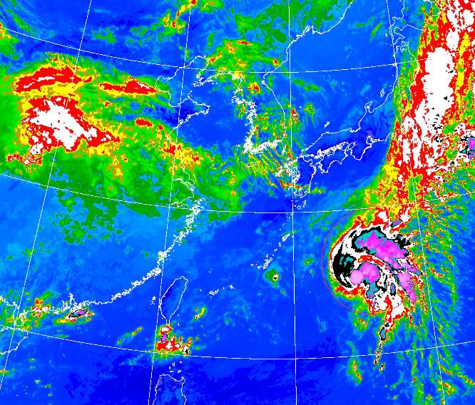 12号台风路径实时发布系统卫星云图 台风“白海豚”高清云图实况更新