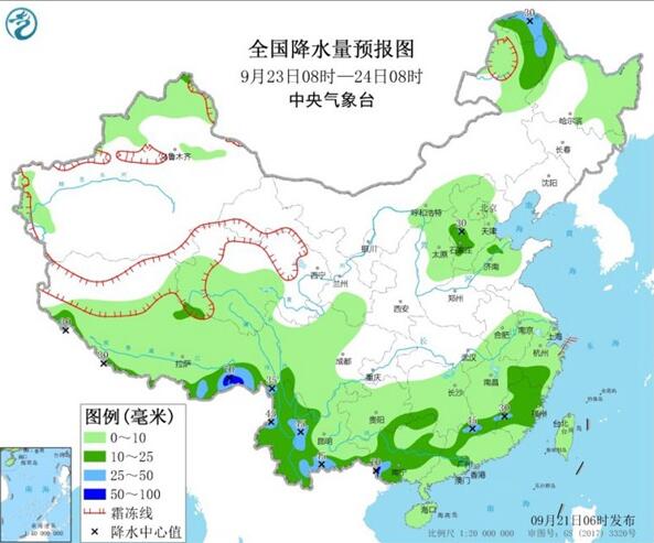 中东部区持续强降雨天气 长江中下游最气温不足20℃