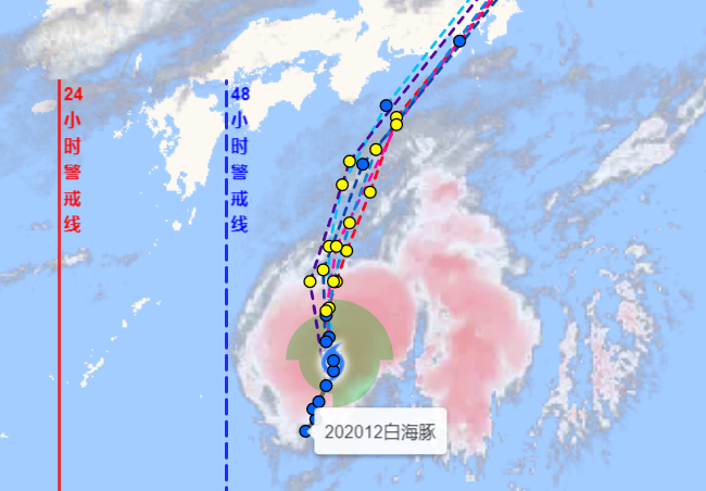 2020吉林台风路径实时发布系统12号台风 白海豚台风国庆会影响吉林吗