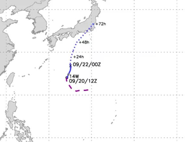 十二台风路径实时发布系统路径走向图 台风白海豚未来路径预测图