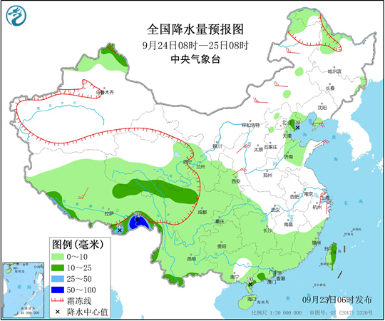 华北多地气温骤降最高不超20℃ 湖南江西一带局地大暴雨