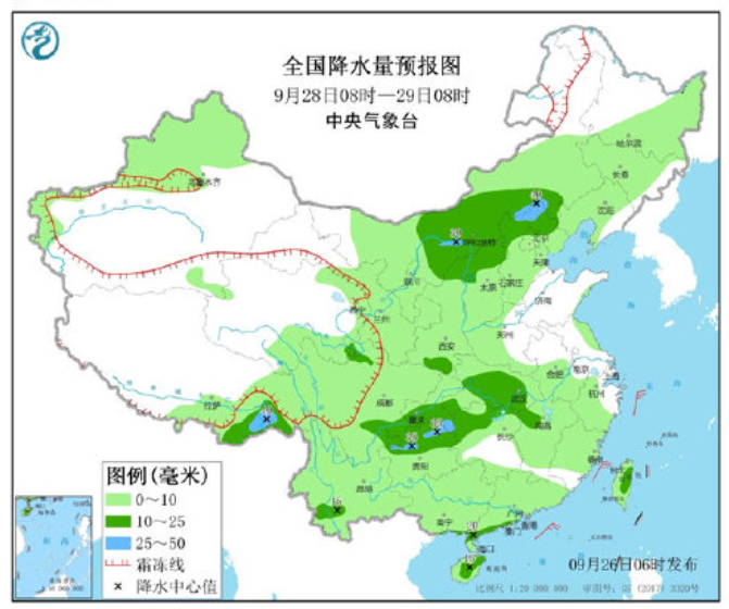 云南广西广东有大雨至暴雨 京津冀及东北地区有大雾天气