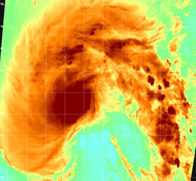 2020台风路径实时发布系统13号台风云图 台风鲸鱼卫星云图最新发展实况