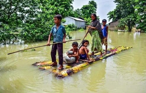 印度阿萨姆邦洪灾22.5万人受灾 目前累计118人在洪水中丧生