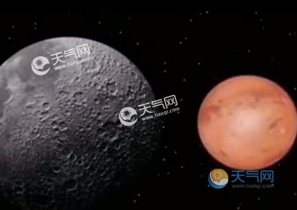 火星伴月今日晚将上演:"战神"与"嫦娥"共度国庆