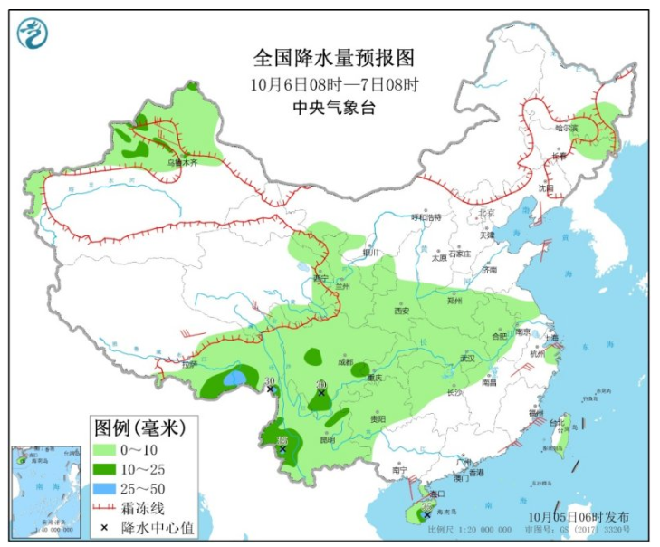 国庆中秋江南华南贵州等地气温下降 西北西南等地迎来雨天