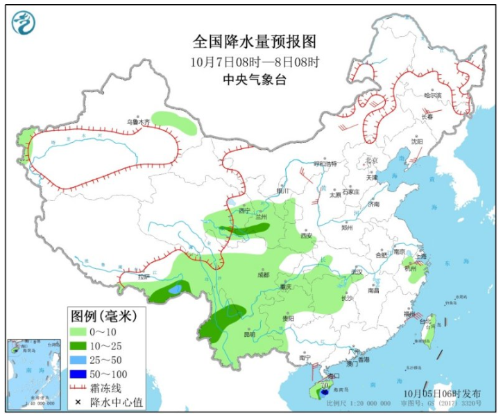 国庆中秋江南华南贵州等地气温下降 西北西南等地迎来雨天