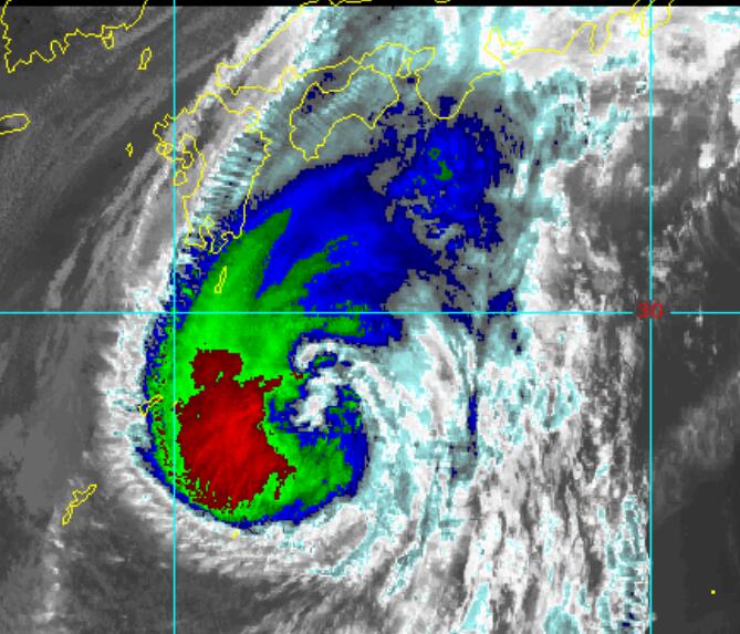 14号台风路径实时发布系统高清卫星云图 “灿鸿”最新云图发展实况