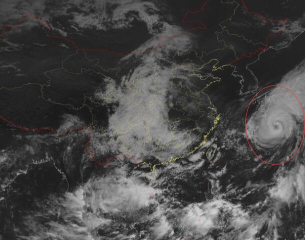14号台风路径实时发布系统高清卫星云图 “灿鸿”最新云图发展实况