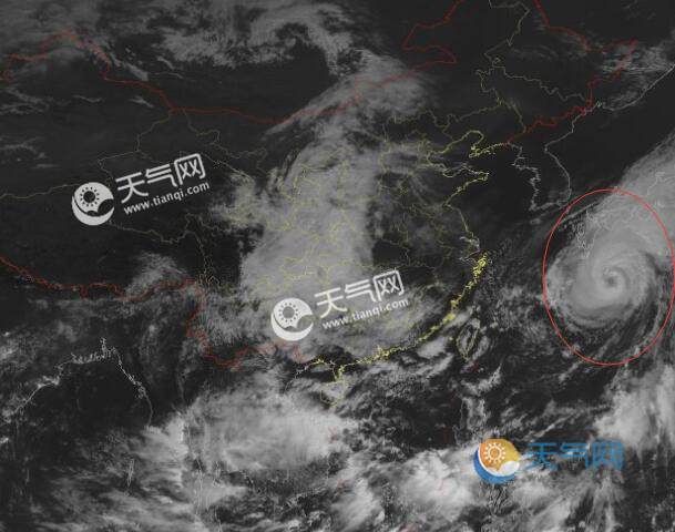 14号台风路径实时发布系统高清卫星云图 "灿鸿"最新云图发展实况