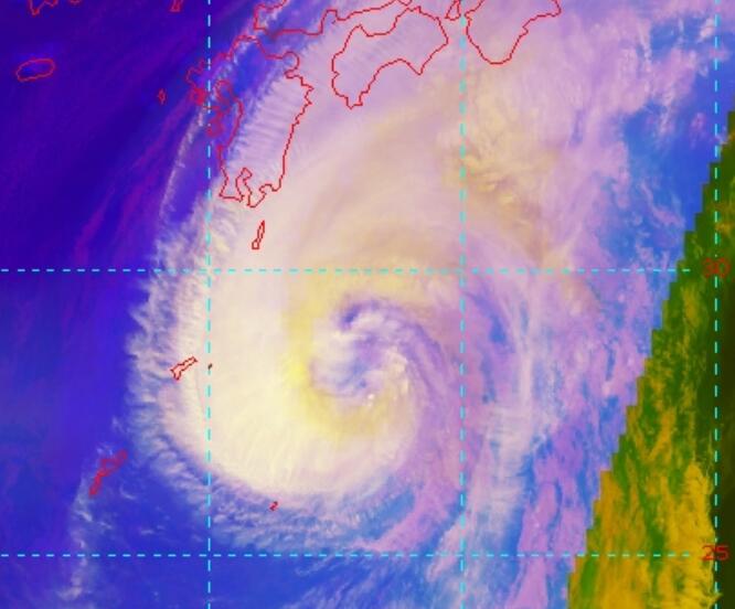 14号台风路径实时发布系统高清卫星云图 “灿鸿”最新云图发展实况