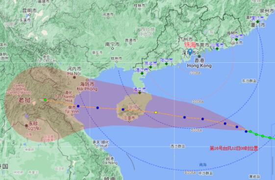 16号台风来袭珠海发布台风蓝色预警 香洲港等海岛航班全部停航