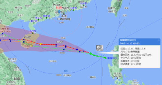 第16号台风浪卡生成影响海南 将于13日夜间登陆海南万宁琼海一带